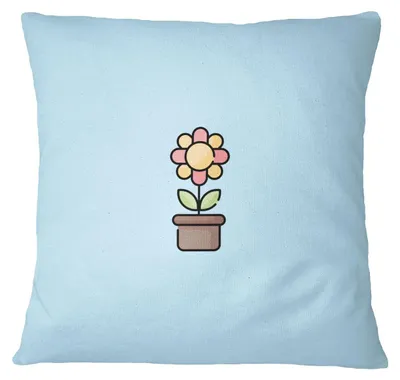 Kissenhülle 45x45 cm Polyester mit Reißverschluss Lichtblau