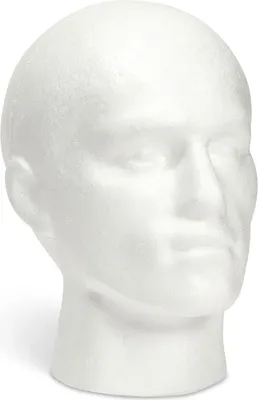 Produktbild von Perückenkopf Männlicher Modellkopf Zur Aufbewahrung oder Präsentation von Perücken, Hüten, Masken, Sonnenbrillen - 12,7 x 27,2 x 20,3 cm