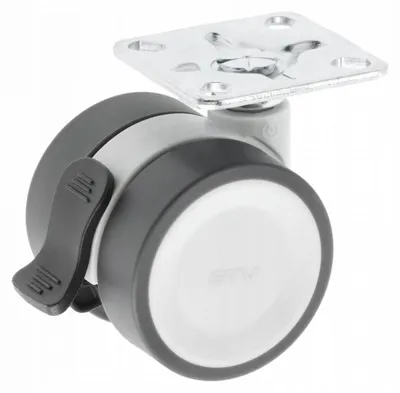 Produktbild von GTV CIRCO Möbelrolle Ø 50 mm schwenkbar mit Bremse grau