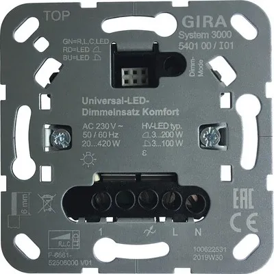 Produktbild von GIRA 540100 S3000 Uni-LED-Dimmeins. Komfort