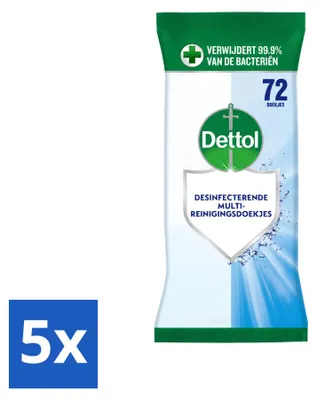 Produktbild von 5 x Dettol Reinigungstücher Cleanser ohne Bleichmittel - Vorteilspackung - 5 Stücke