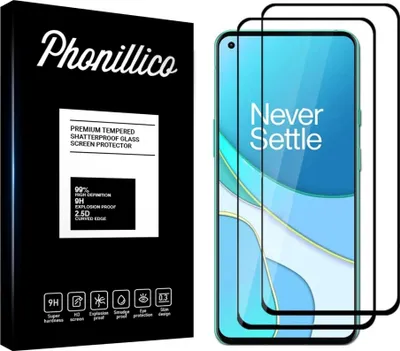 Image de Verre trempé pour OnePlus 8T [2 pièces] Protection d'écran Screen Protector avec bord noir Film anti-rayures verre résistant Phonillico®