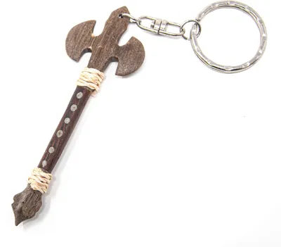 Image de Porte-clés en bois - hallebarde