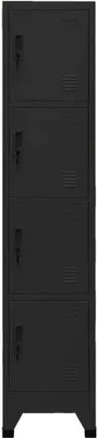 Image de vidaXL Armoire à casiers noirs 38x45x180 cm Acier
