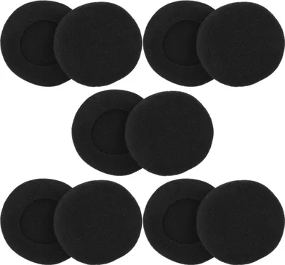 Produktbild von vhbw 10x Ohrpolster kompatibel mit Sennheiser PC130, MS80, PC135, PC131, HD50, MM450, MS100, HD50-TV Kopfhörer Headset, Schaumstoff Schwarz, Matt