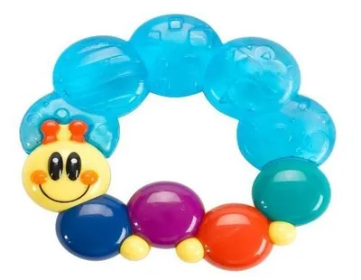 Produktbild von baby einstein BE10573 Mordedor Oruga Beißring, 0 - 6 Monate, KÃ1/4hlfunktion, BPA-frei