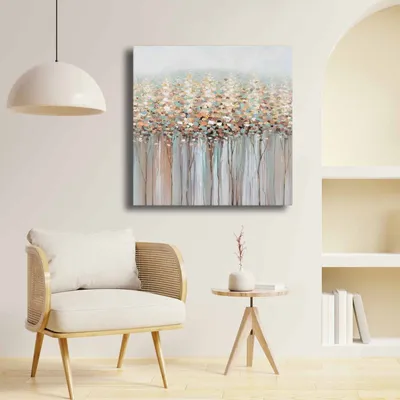 Image de Wallity, 6969softc-040, Peinture décorative sur toile, 100 % TOILE, Multicolore, 69 x 69 cm