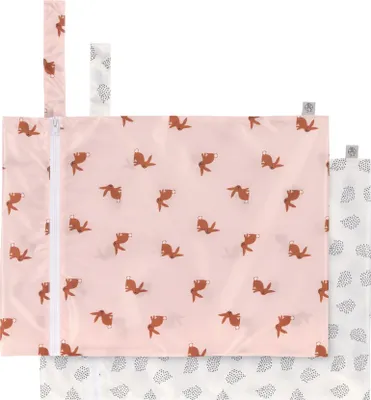 Produktbild von LÄSSIG Nasstasche wiederverwendbar für Kind Baby 2 Stück/Wet Bag Little Forest Rabbit