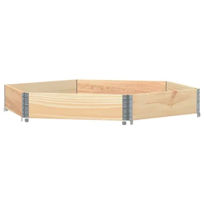 Produktbild von vidaXL Paletten-Aufsatzrahmen Hexagon 160x160 cm Massivholz Kiefer