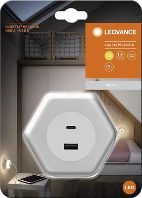Immagine prodotto di Luce notturna con connessione USB A e C Sensore