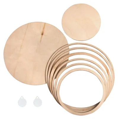 Productafbeelding van Rayher Houten ringen, set van 3 mm dik, voor creatieve knutselprojecten
