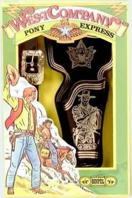 Produktbild von Coltgürtel/1Tasche West Company schwarz Goldprägun