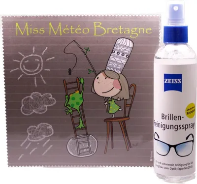 Produktbild von Mikrofasertuch "Bretagne Grau/Grün" Größe 18,5*18,5 cm von La Kelnet