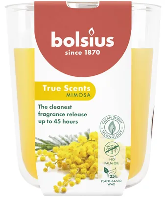 Productafbeelding van Bolsius Geurglas 97/85 True Scents Mimosa (1 stuk)