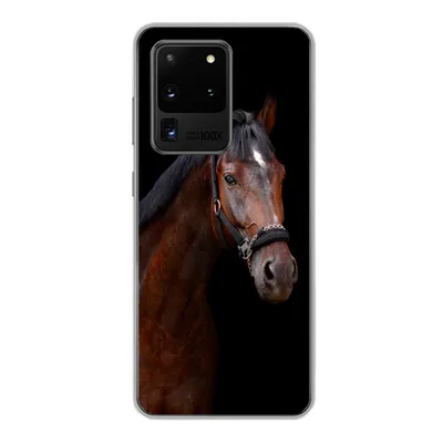 Produktbild von MuchoWow® Handyhülle Schutzhülle Hülle für Samsung Galaxy S20 Ultra Pferd - Tiere - Braun Silikon Softcase Handy Hülle - Karteninhaber