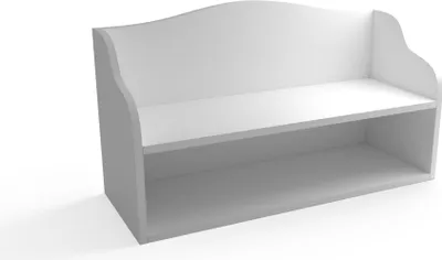 Produktbild von regalik Schuhbank mit Sitzfläche – Bank mit Schuhablage in Weiß für Flur oder Kinderzimmer – mit abgerundeten Kanten – 80x30x50 cm – Einfacher Aufbau