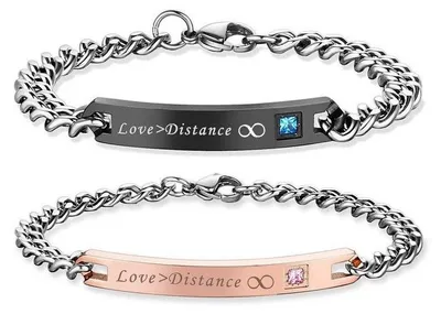 Produktbild von Liebesarmbänder / Paarschmuck - Liebe überwindet Distanz