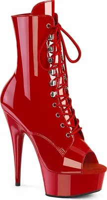 Produktbild von DELIGHT-1021 Damen Booties von Pleaser, Rot , EU 42, US 12