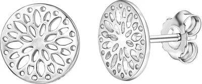 Produktbild von V Ohrstecker 925/- Sterling Silber 1,0cm weiß 358220778