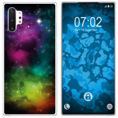 Produktbild von PhoneNatic Case kompatibel mit Samsung Galaxy Note 10+ Silikon-Hülle Space Starfield M7