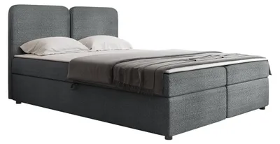 Produktbild von MIRJAN24 Boxspringbett mit zwei Bettkästen Boho, Schlafzimmer Ehebett, Doppelbett mit Topper (Farbe: Taro 98, Größe: 160x200 cm)