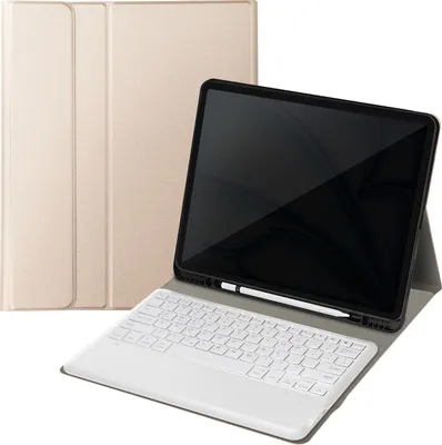 Zdjęcie produktu dla Avizar, klawiatura Bluetooth QWERTY iPad Pro 12.9/Air 13 z klapką, złota
