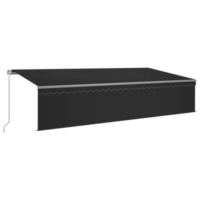 Image de vidaXL Store manuel rétractable avec store & LED 6x3 m Anthracite