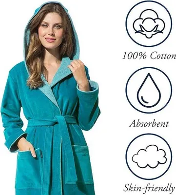 Immagine prodotto di Accappatoio in morbido cotone, taglie XS-XL