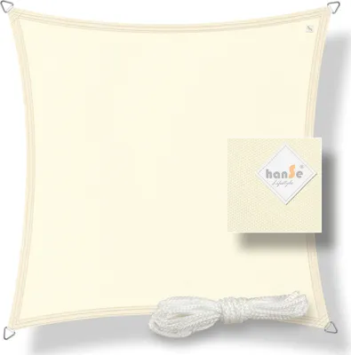 Produktbild von hanSe® Marken Sonnensegel 100% Polyester Quadrat 2x2 m creme