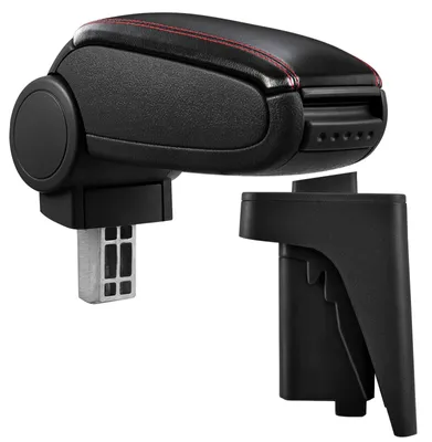 Armlehne Mittelarmlehne Leder Bezug Schwarz / Rot für Audi A3 S3 8P +Sportback – Produktansicht