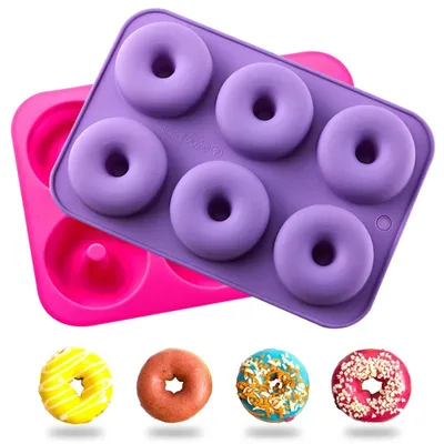 Produktbild von MTSidea Silikonform 6 Donut Backform mit 6 Mulden