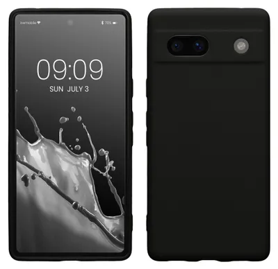Produktbild von kwmobile Handyhülle für Google Pixel 7a Hülle - weiches Handy Silikon Case - Schutzhülle Cover - Schwarz matt
