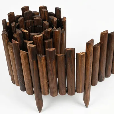 Immagine prodotto di Recinzione da giardino in legno carbonizzato, 120 x 35 cm, resistente, ideale per la progettazione del giardino