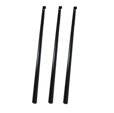 Produktbild von 3er Set Schuhlöffel - 80cm | 3 Stück Schuhanzieher Extra Lang in Schwarz, Schuhanziehhilfe Metall, Stabile Ausführung, Stylischer Metallschuhlöffel für Stiefel