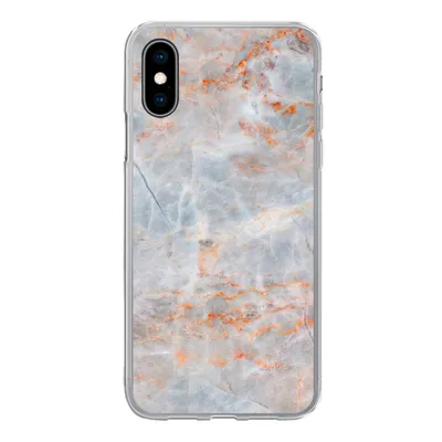 Produktbild von MuchoWow® Handyhülle Schutzhülle Hülle für iPhone X Marmor - Luxus - Orange Silikon Softcase Handy Hülle - Handyhülle