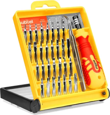 Immagine prodotto di Subtel Set di punte per giraviti, 32 pezzi, giraviti Torx cacciaviti a stella, croce – Kit di strumenti per riparazione di tablet, laptop, compatibile con iPhone, compatibile con iPad