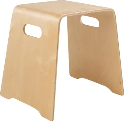 Produktbild von Hocker - Braun lackiert - Birkenschichtholz - stapelbar