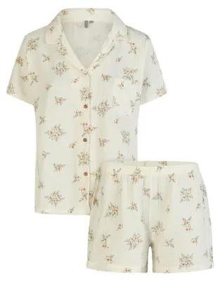 Produktbild von by Louise Damen Pyjama – Kurzarm Schlafanzug mit kurzer Hose, bequem & atmungsaktiv
