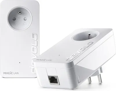 Produktbild von Devolo Magic 1 LAN, 1200 Mbit/s, IEEE 802.1p, IEEE 802.3, IEEE 802.3ab, IEEE 802.3az, IEEE 802.3u, IEEE 802.3x, Gigabit Ethernet, 10,100,1000 Mbit/s, 10BASE-T, 100BASE-TX, 1000BASE-T, 64-QAM, 256-QAM, 1024-QAM, 4096-QAM, BPSK, OFDM, QPSK