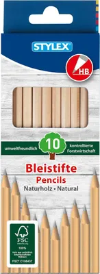 Zdjęcie produktu dla Stylex 26019, HB, Drewno, Sześciokątny, Szkoła, Blister, 10 szt.