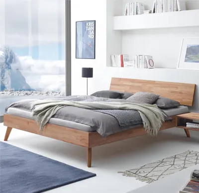 Produktbild von HASENA Trento Bett Ancona Kernbuche massiv 180x200
