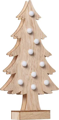 Produktbild von LED-Weihnachtsbaum Wood mit Batterie Natürlich