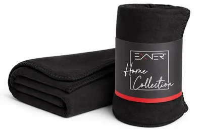 Produktbild von Polar Fleecedecke schwarz 130 x 160 cm : schwarz : 100% Polyester fleece