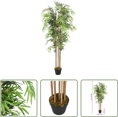 Obrázek produktu pro The Living Store Bambusový strom umělý 1605 listů 180 cm zelený
