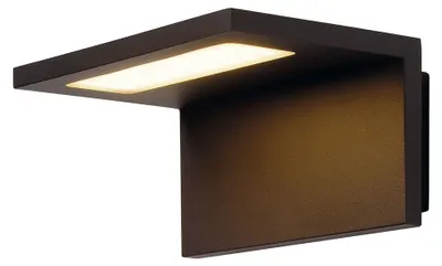 Image de applique LED moderne Angolux anthracite IP44 120° 3000K blanc chaud