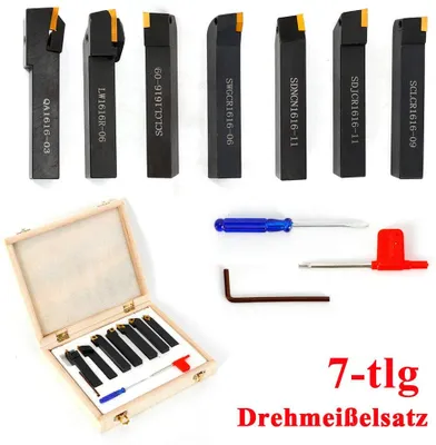 Zdjęcie produktu dla 7 szt. uchwyt zaciskowy do narzędzi tokarskich tokarka SET dłuto tokarskie 16 mm zestaw narzędzi tokarskich