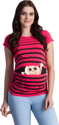 Produktbild von Umstandsshirt Kurzarm Winke Winke mit Motiv Schwangerschaft M.M.C.