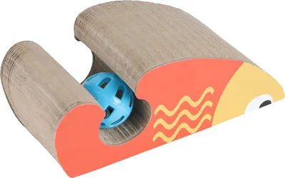 Image de Orgue à poissons planche à gratter pour chats, jouet interactif pour chats avec balle jouet, jouet accordéon extensible pour chats et amoureux des chats