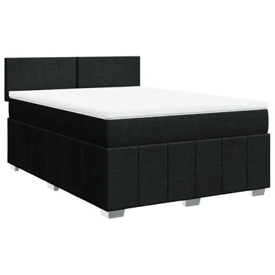 Produktbild von Boxspringbett mit Matratze Schwarz 160x200 cm Stoff