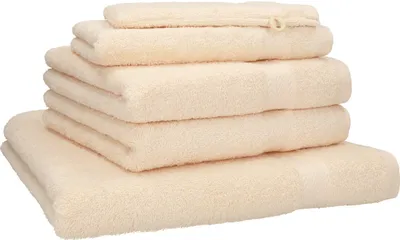 Produktbild von Betz 5-tlg. Handtuch-Set PREMIUM 1 Duschtuch 2 Handtücher 1 Gästetuch 1 Waschhandschuh  Farbe: beige